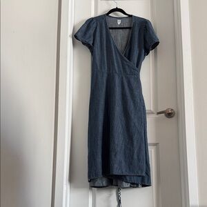 GAP Blue Denim Midi Dress